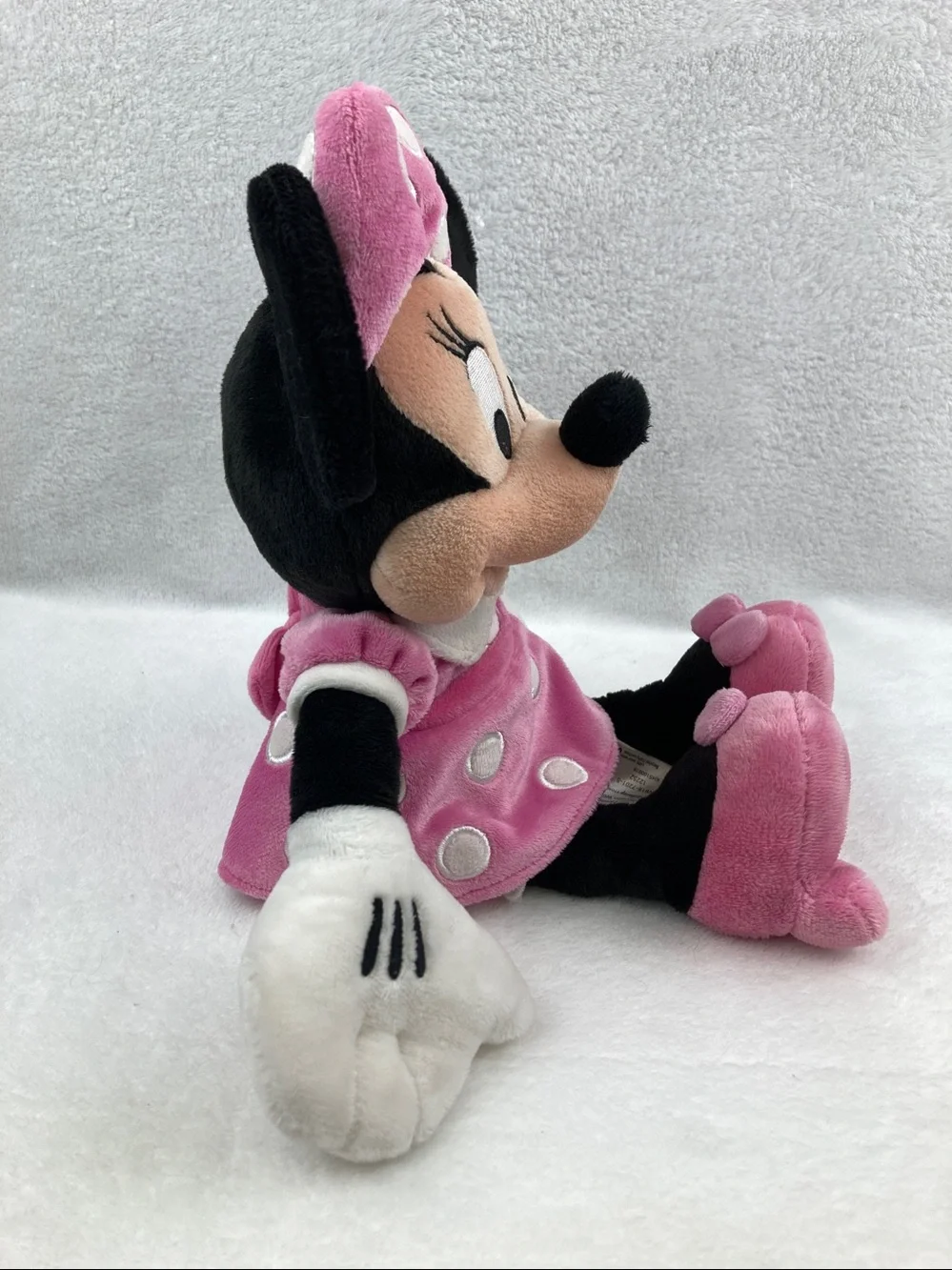 Disney Store Authentic Minnie Mouse Plush Stuffed Animal Toy 14” Pink